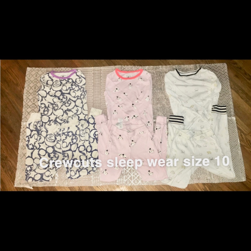 3 pairs of Crewcuts (J.crew) 2pc pajama sets.